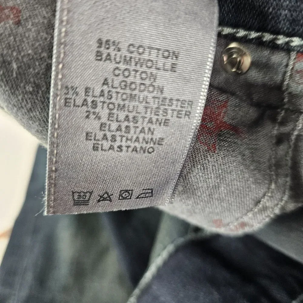 True Religion Mens Rocco Relaxed Skinny Jeans Size 46‎ Blue Dark Wash
